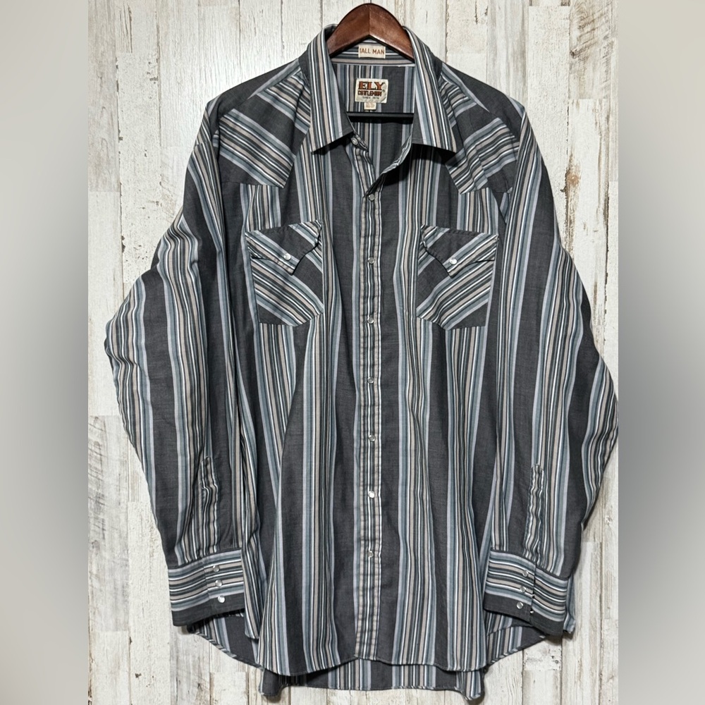 Vintage Ely Cattleman Pearl Snap 3XT‎